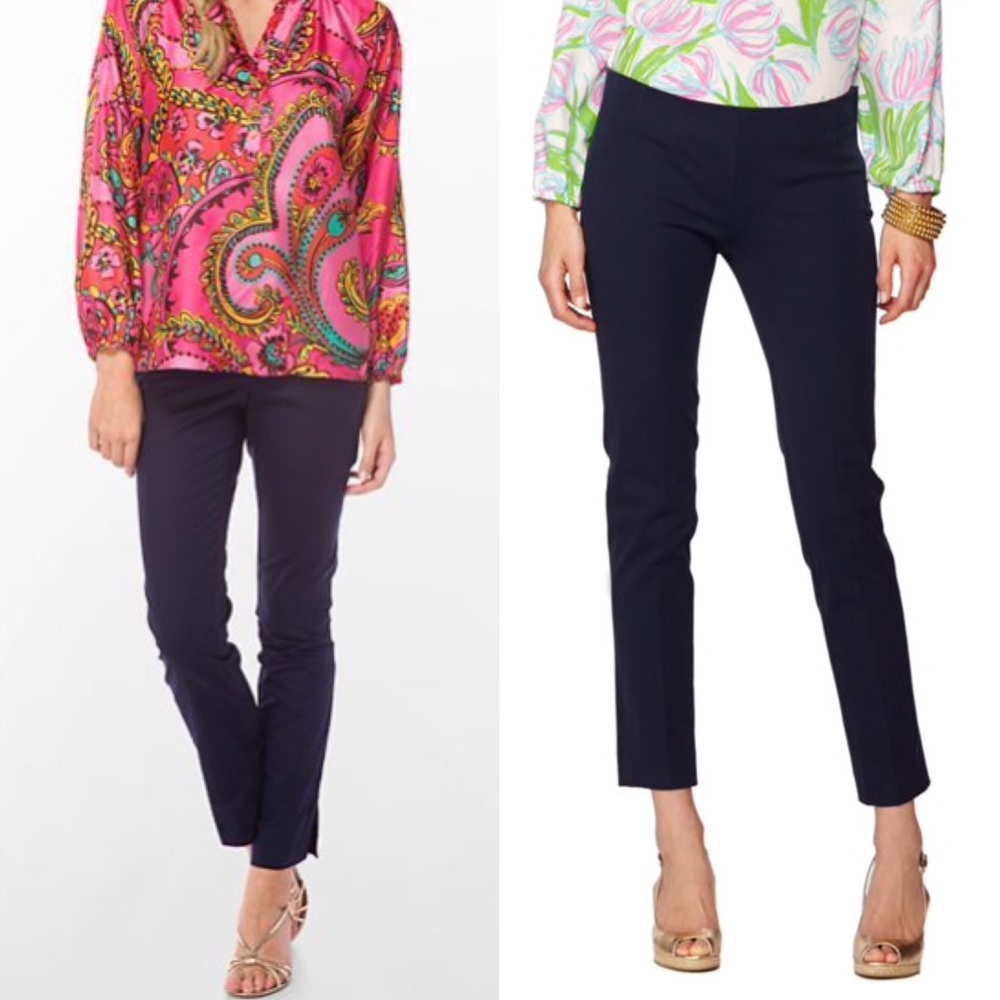 Lilly Pulitzer|  Elaina Black Cigarette Work Pant
